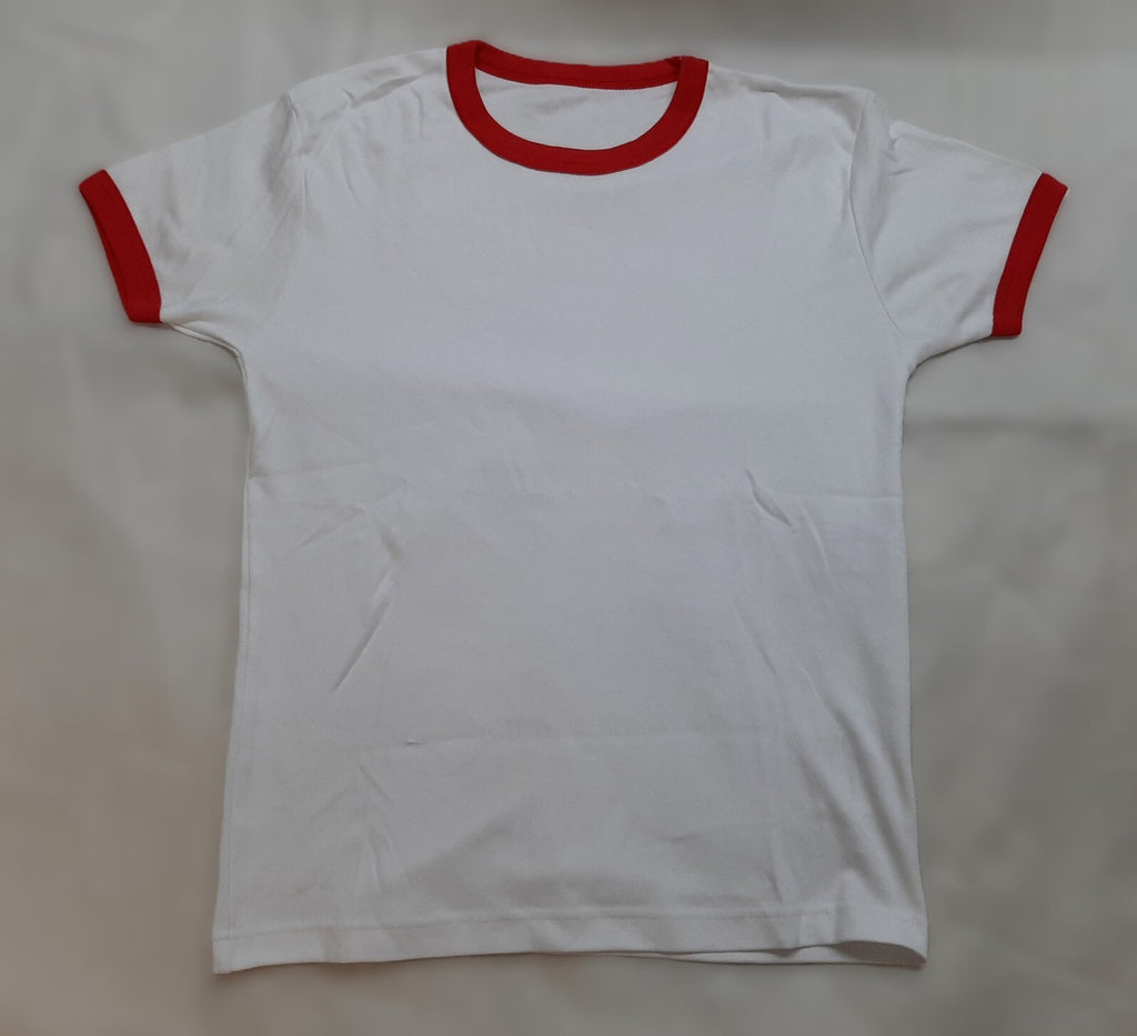 PTI White Vest With RED Trim Physical Training Genuine British