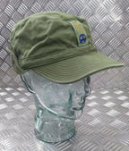 Genuine Swedish Vintage Green Cotton Drill Fatigue Combat Cap 60s Patt