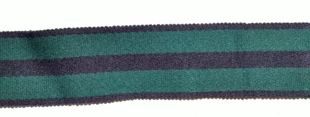 Black & Green 64mm Stable Belt Material Genuine British Made / Sold by 50cm