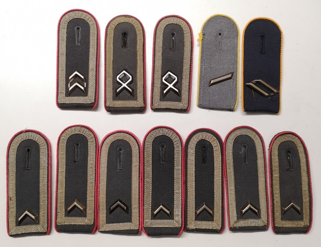 German Shoulder Boards Braided Epaulettes Various Colours & Ranks 12pcs