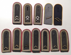 German Shoulder Boards Braided Epaulettes Various Colours & Ranks 12pcs