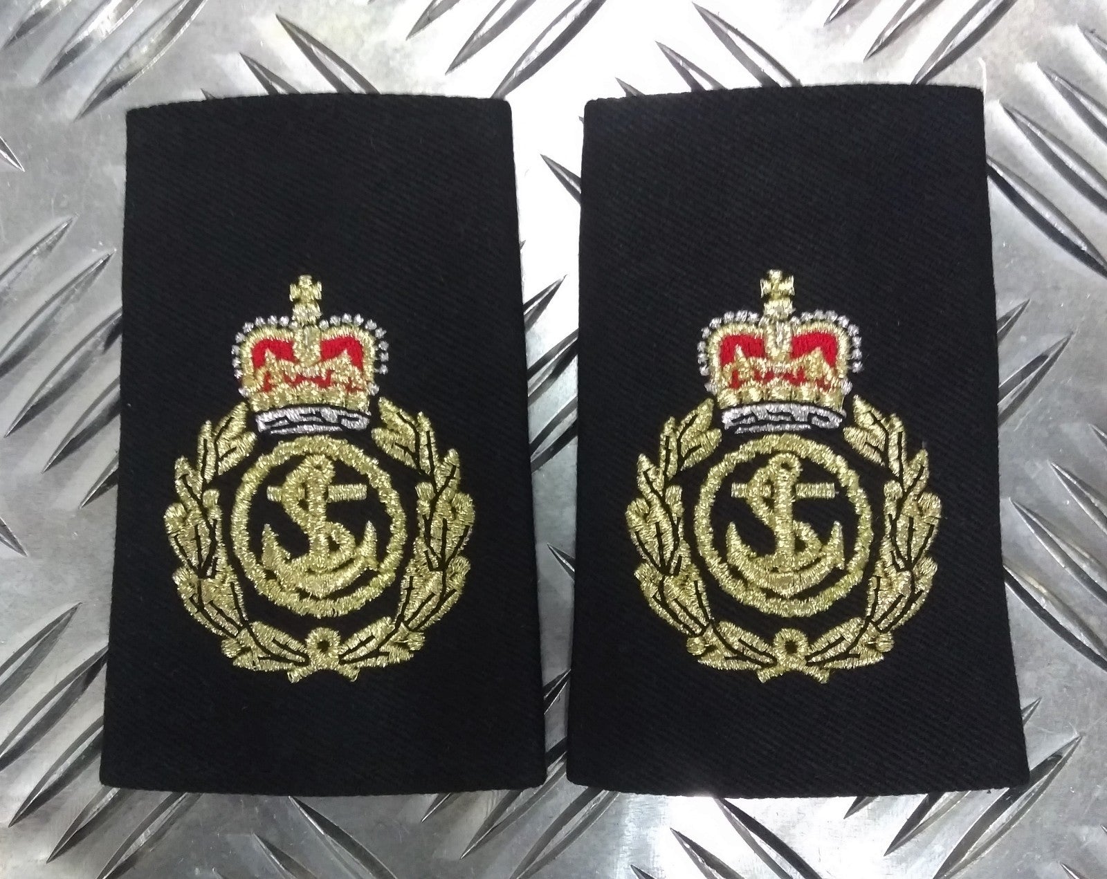 Naval CPO Epaulettes RN Type Shirt Sliders Chief Petty OFC -- 1 Pair