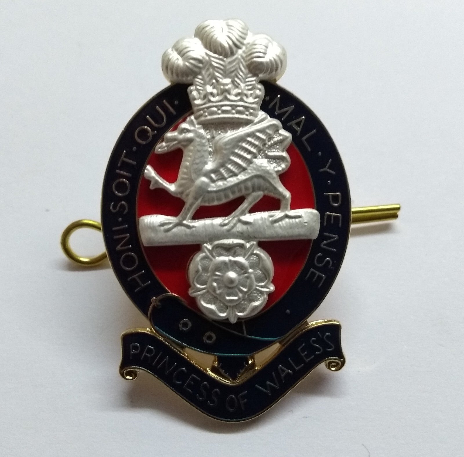 PWRR Hat Badge Officers British Army Insignia Princess of Wales Regiment