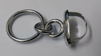 1" Chrome Cross Belt Pouch Double Ring Almond End STD47