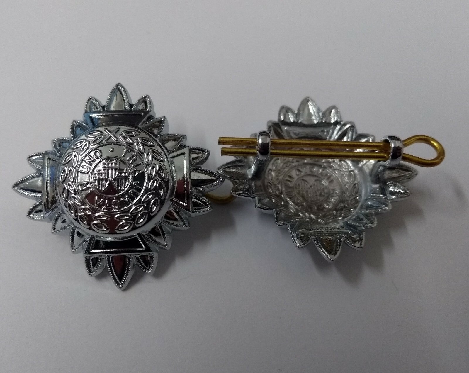 Genuine Senior Office Spec Bath Stars Chrome Rank Pips Inspector JK01B