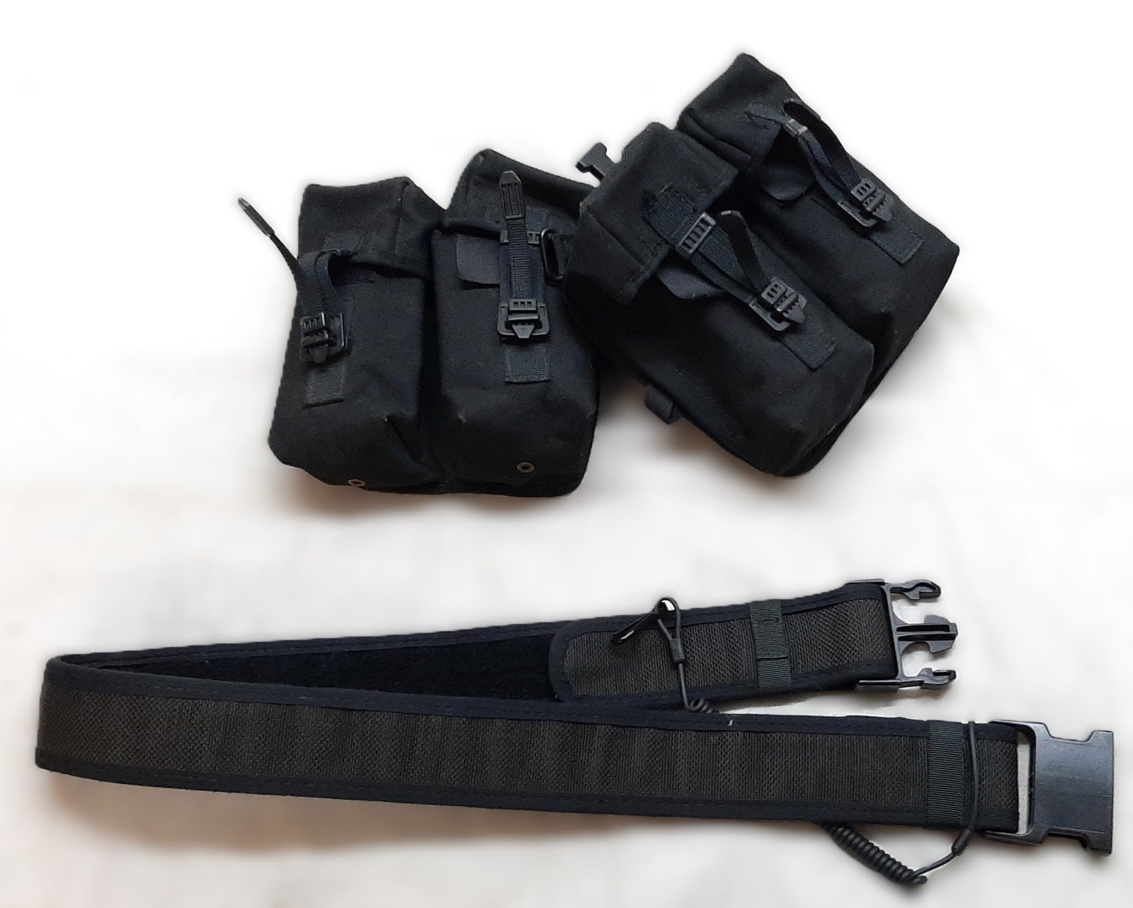 UKSF Stealth Load Carrying Duty Belt and 2 Double Utility / Ammo Pouches British