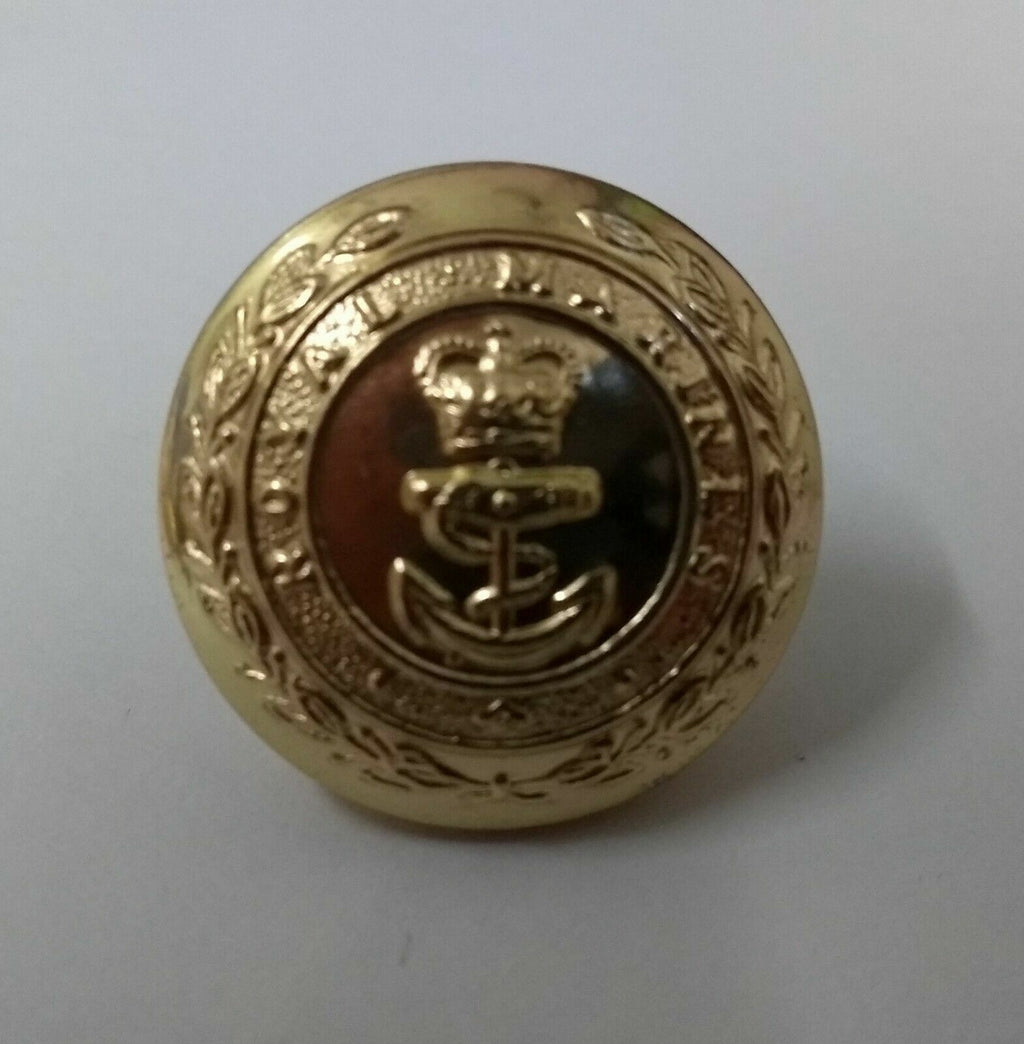 Genuine British Royal Marines RM Insignia No1 Dress Buttons Size 38L NEW x 25
