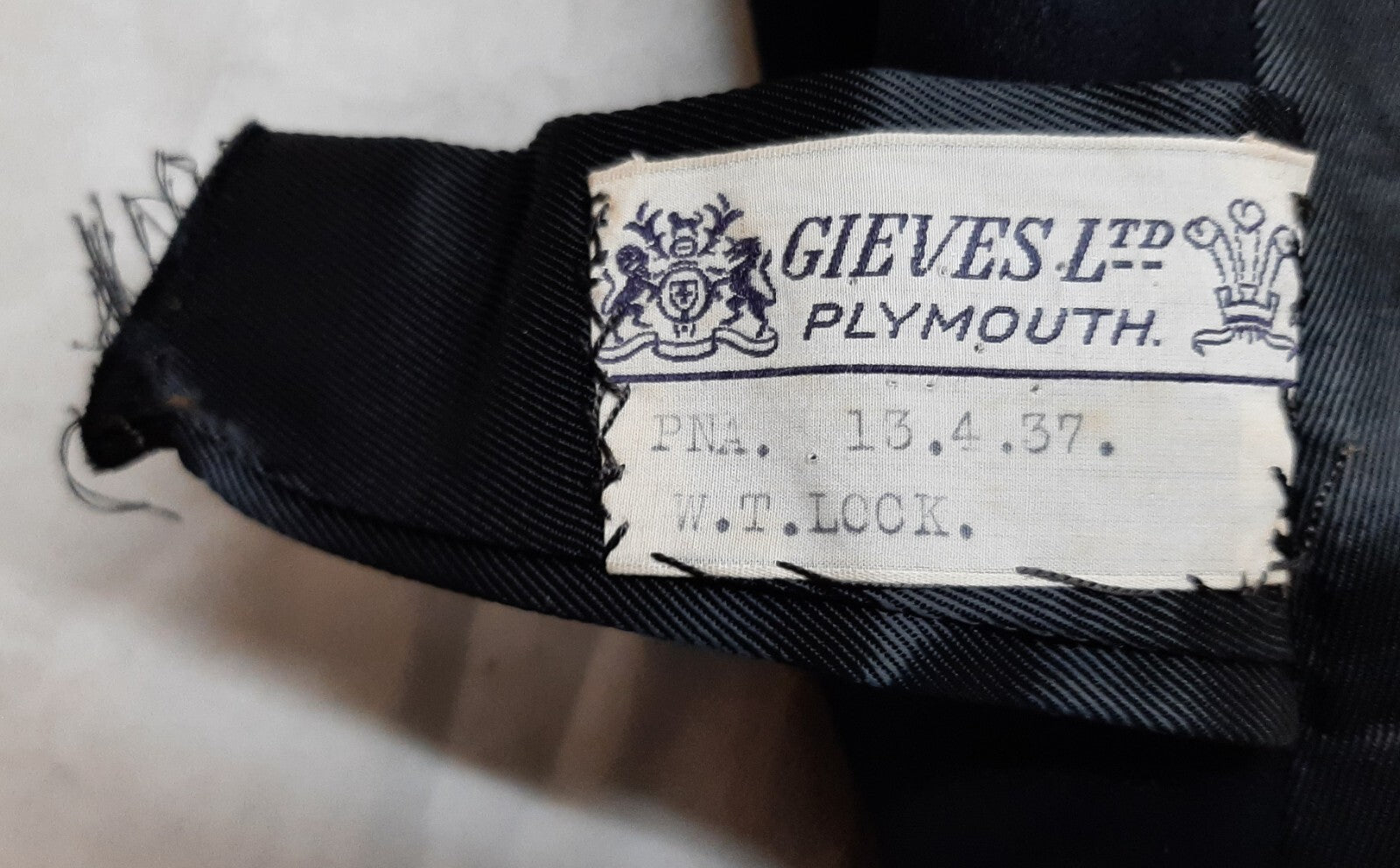 Vintage 1937 Waistcoat Royal Navy Officer's Uniform Pre World War 2 Gieves Ltd