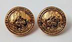 Genuine Issue Navy Eagle and Anchor Insignia Ring Back Buttons X2 NEW