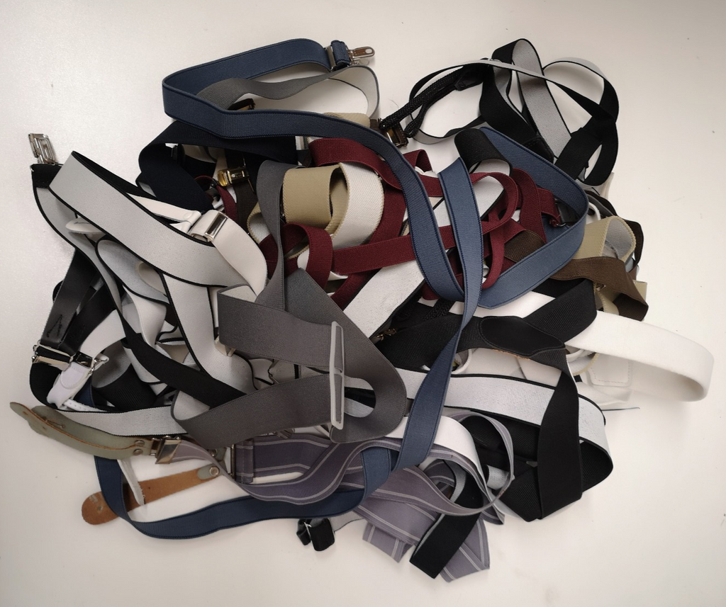 Various Clip-On / Button Elastic Braces / Suspenders Adjustable