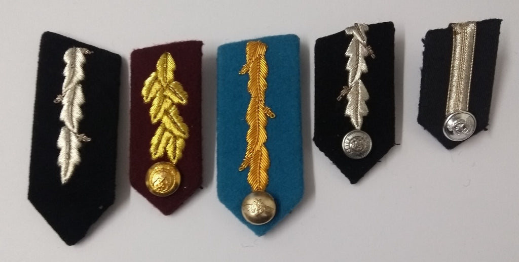 Assorted Gorgets Various Officers Issue For Collectors 5X Single Collar Tabs