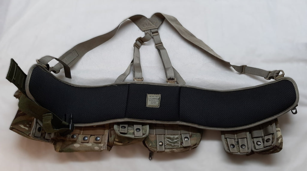 Airborne Army Webbing MTP British Assault Camo Belt Yoke & Assorted Pouches (6)