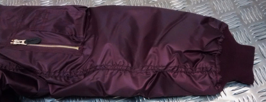 MA1 US Military Style Bomber Jacket Maroon - NEW