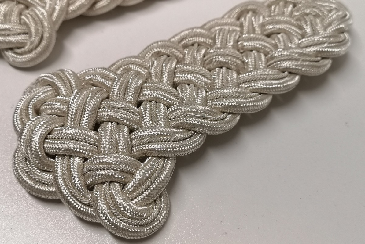 Shoulder Cords Senior Officer Silver Braid Cords No Attaching Straps Unfinished