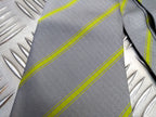 Grey & Yellow Striped Tie - NEW