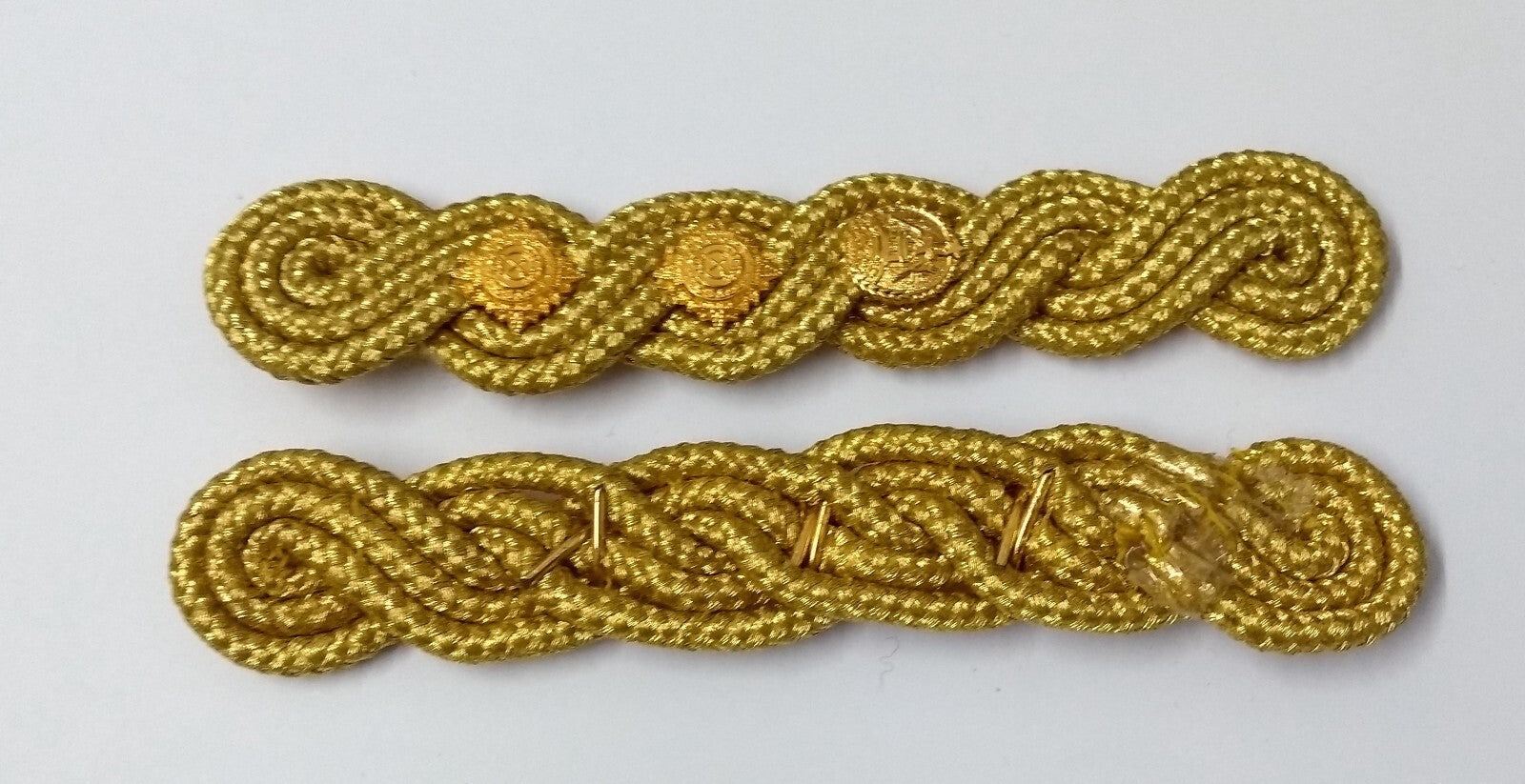 Colonel Shoulder Cords Ceremonial Wire Cord Shoulder Epaulettes & Rank Pips