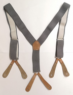 Genuine British Army / RAF Royal Air Force Braces with Leather Buckles. Size 100cms