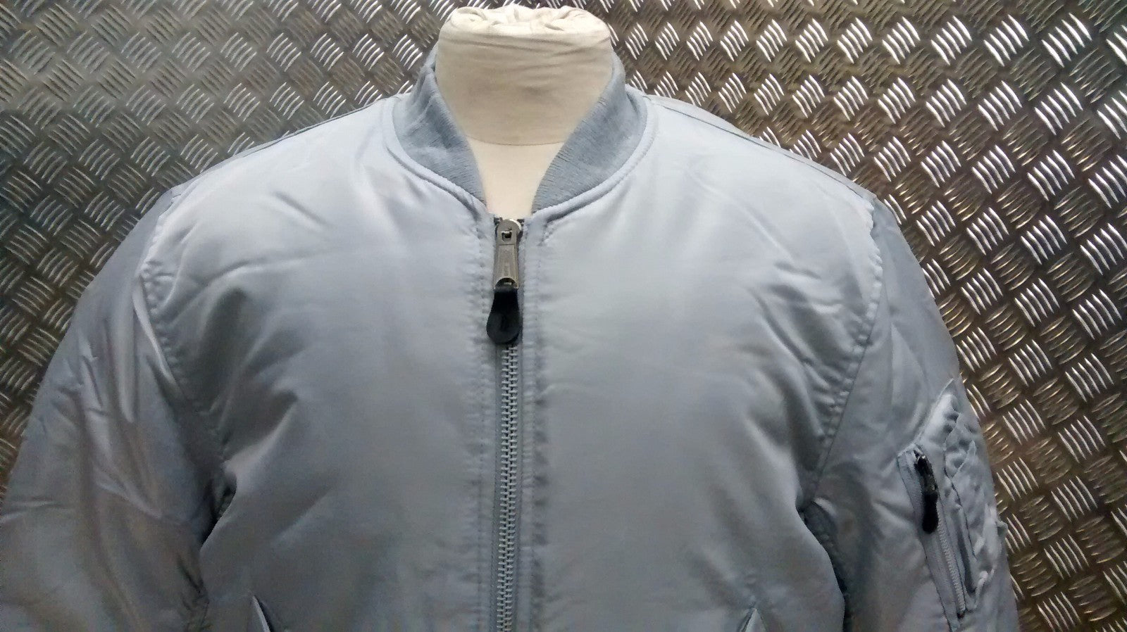 MA1 US Military Style Bomber Jacket Silver - NEW