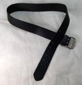 2" Utility Belt Full Grain Leather Nickel Plated Double Prong Roller Buckle