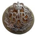RAF Royal Air Force Badge For Headwear with Queens Crown & Backing Plate NEW