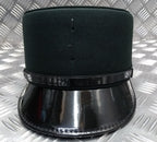 Female Dress Hat Bottle Green Woman's Uniform Visor Peak Cap With Chinstrap