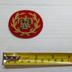 Mess Kit Badge RQMS on Red British Hand Embroidered Insignia Arm Patch