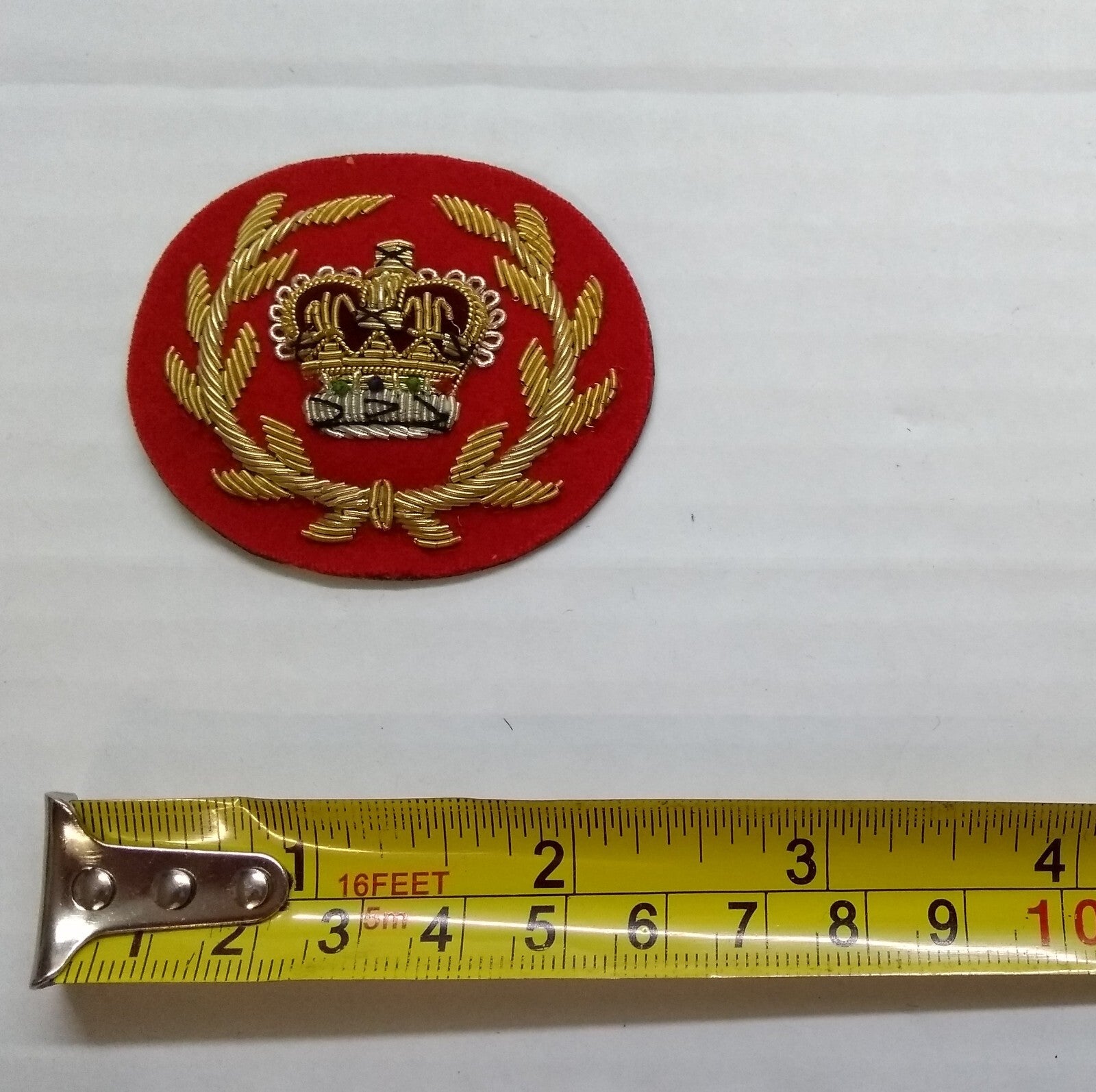 Mess Kit Badge RQMS on Red British Hand Embroidered Insignia Arm Patch
