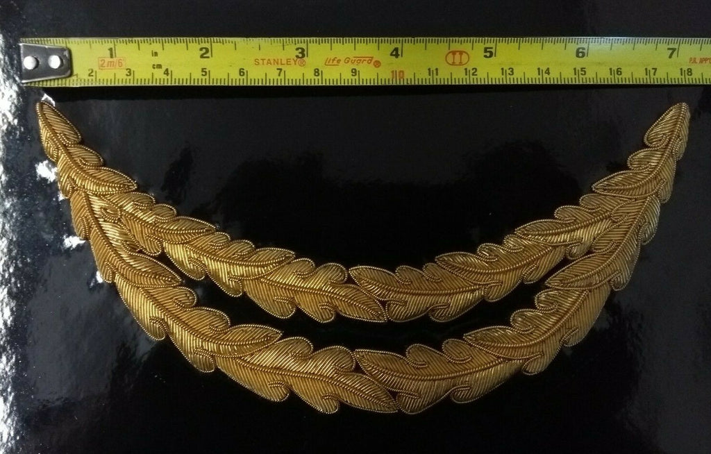 Genuine British Made 2 Row Officers "Scrambled Egg" Oak Leaf Decoration