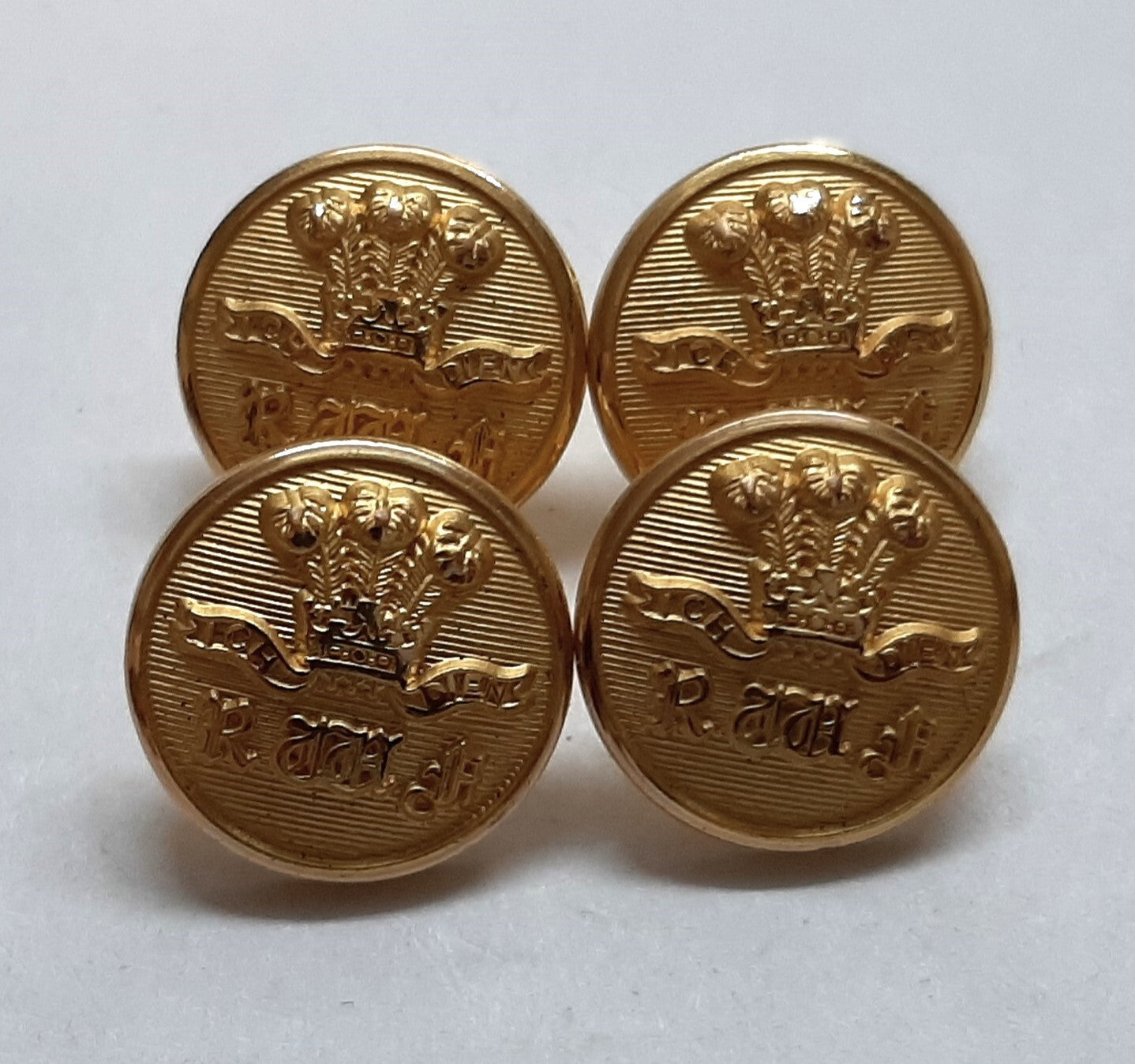 RWF Army Buttons The Royal Welch Fusiliers British Insignia Buttons 24L X4