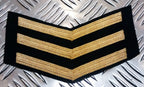 Genuine British Naval Royal Navy RN Gold Chevrons Patch badge - Brand New
