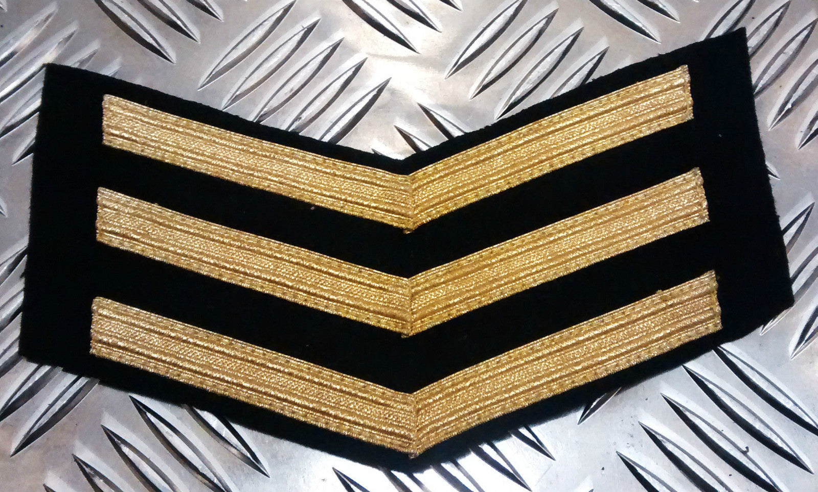 Genuine British Naval Royal Navy RN Gold Chevrons Patch badge - Brand New