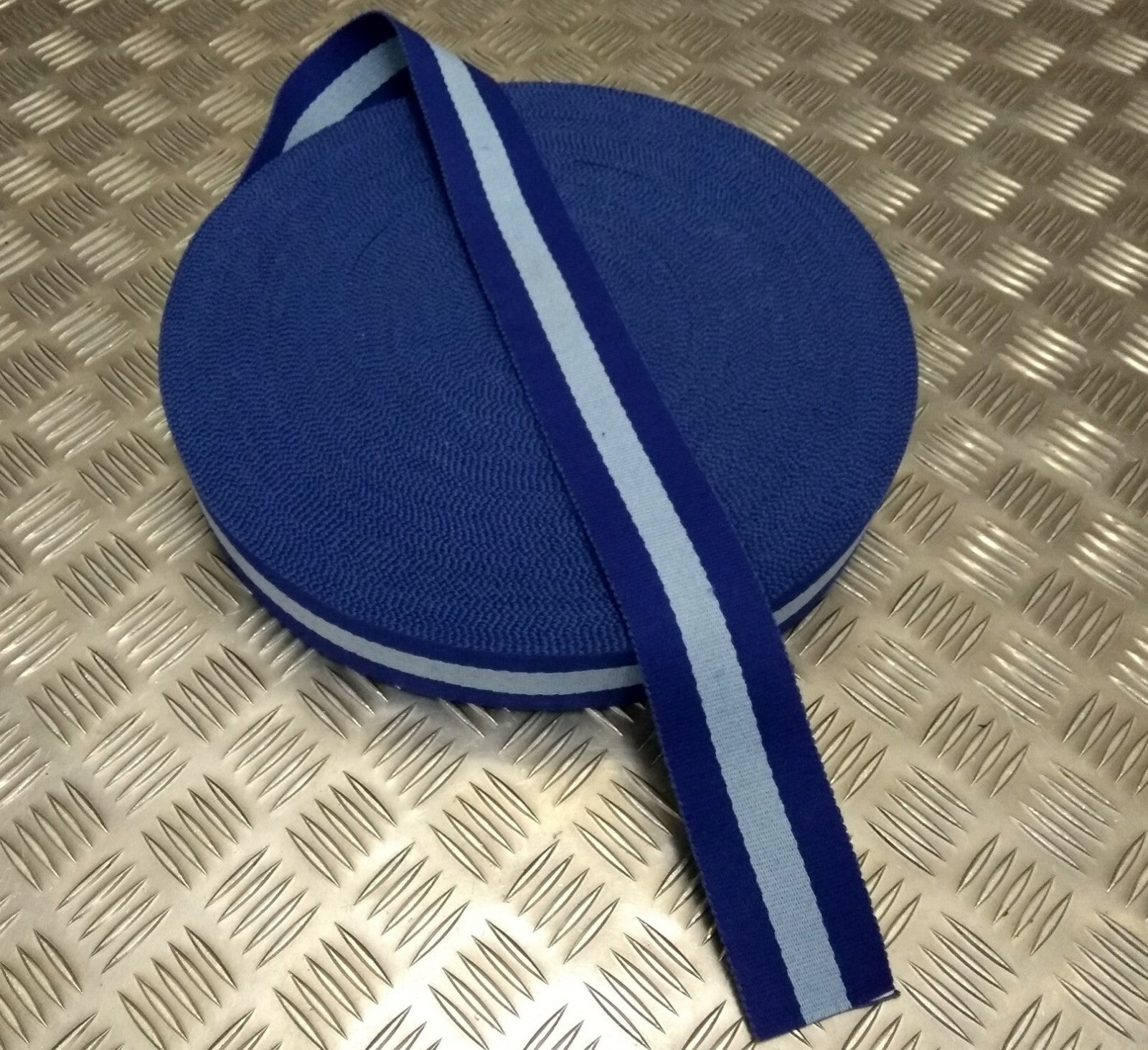 AAC Stable Belt Material Cotton Canvas Heavy Duty Construction Two Tone Blue