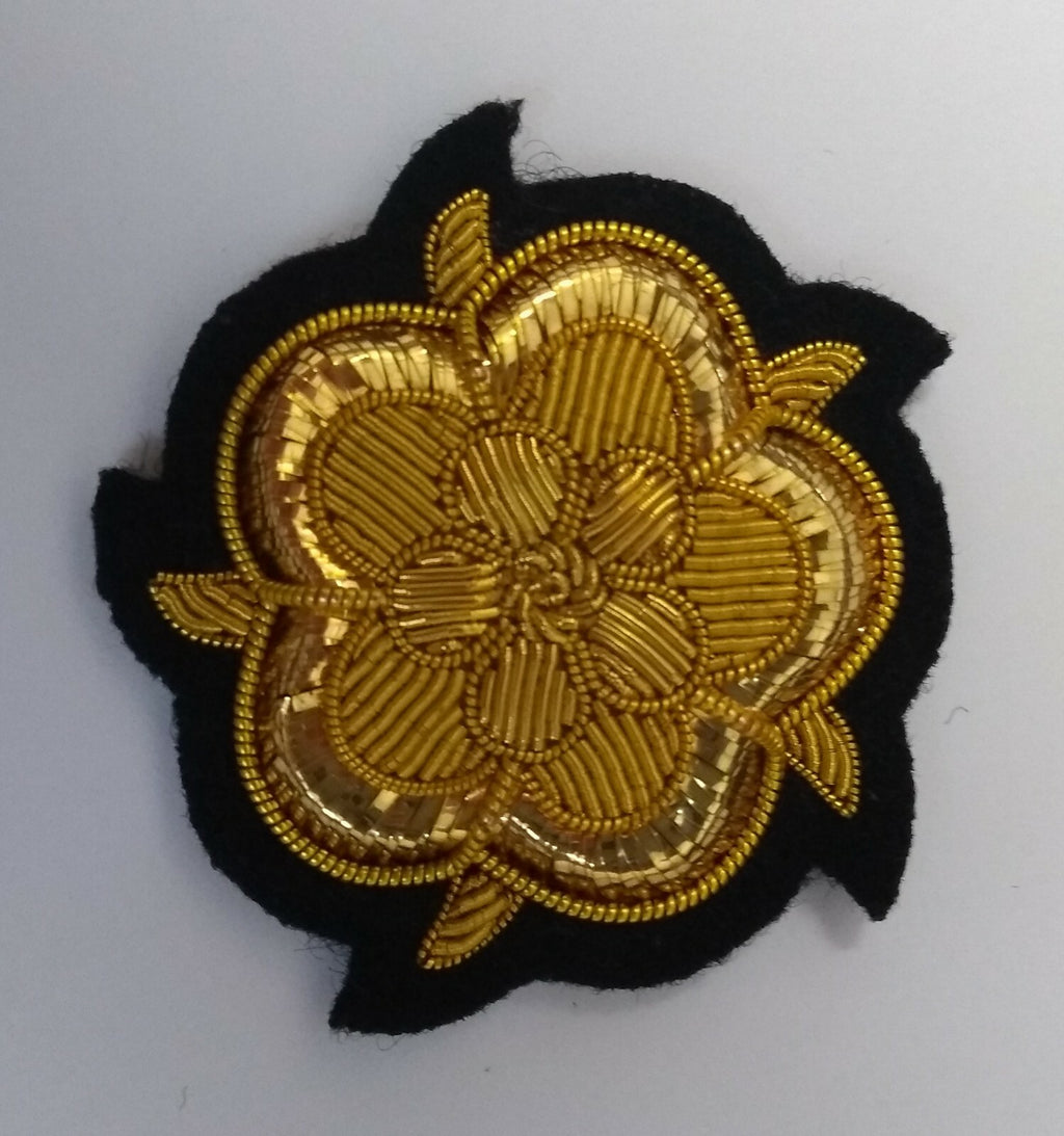 Genuine British English Rose Deputy Lord-Lieutenant Braided Cap Badge