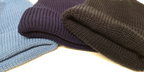 Light Blue Dark Blue Knitted Beanie Hat Watch Cap Woolly Hat - One size
