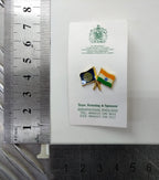 Rotary International Club Twin Flags Metal Lapel Pin Badges Set of 8 - NEW