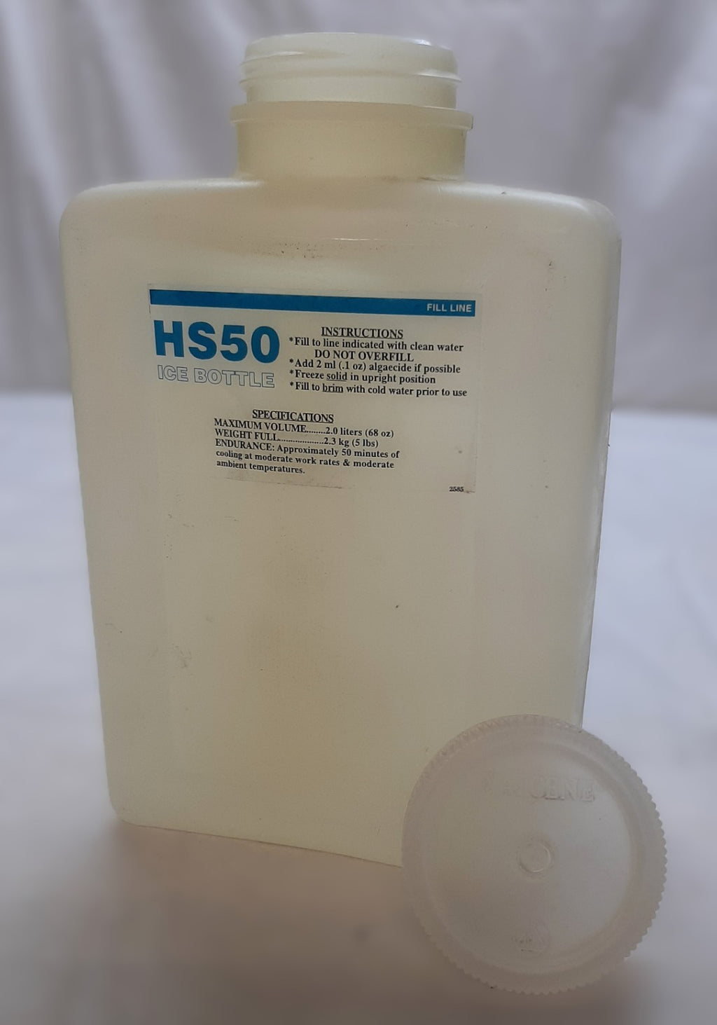 HS50 Ice Bottle for Personal Body Cooling Systems Screw Lid 2.0 Liters (68 oz)