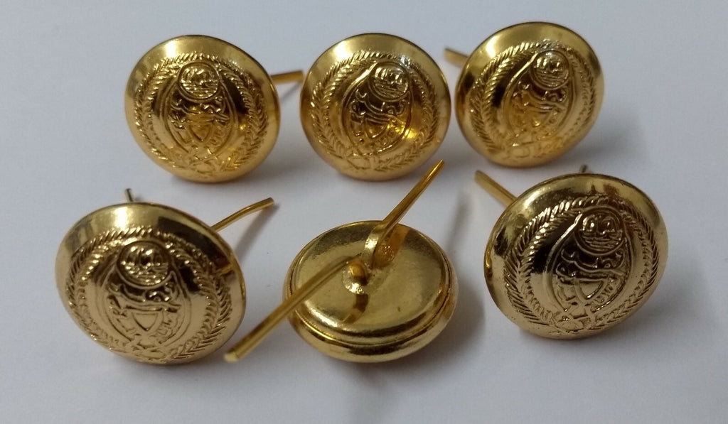 Qatar National Insignia Obsolete Medium Dress Uniform Split Pin Buttons X8