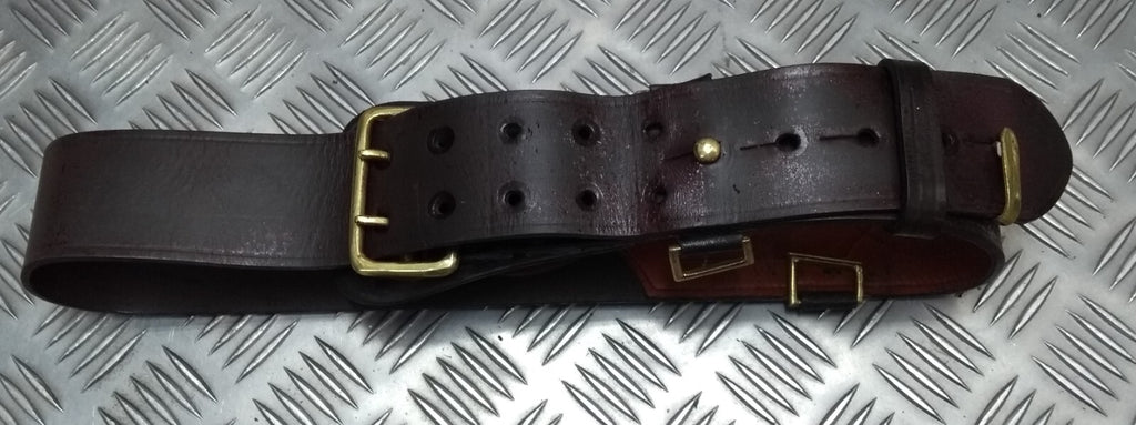 Sam Browne Belt Brown No Cross Strap British & Size 2