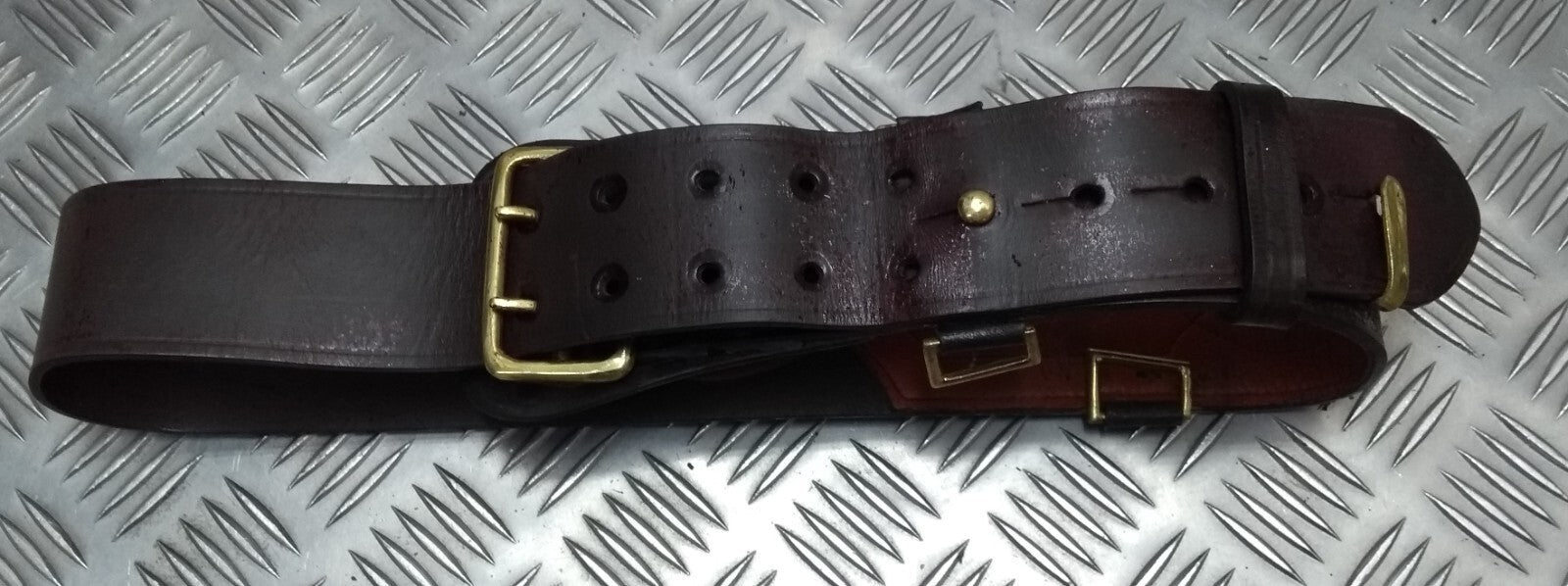 Sam Browne Belt Brown No Cross Strap British & Size 2