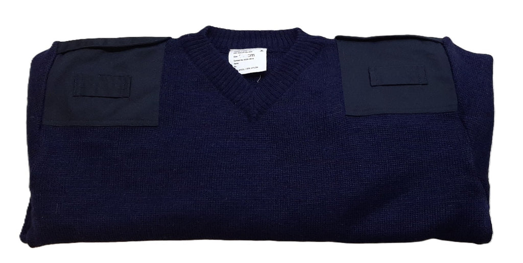 British Navy V-Neck Utility Jumper Sweater 80% Wool All Sizes