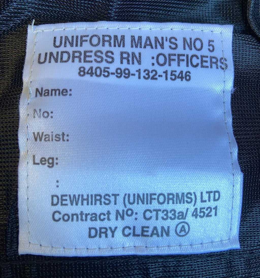 No5 RN Undress Naval Trousers British Royal Navy Officers Dress Size 80cm S