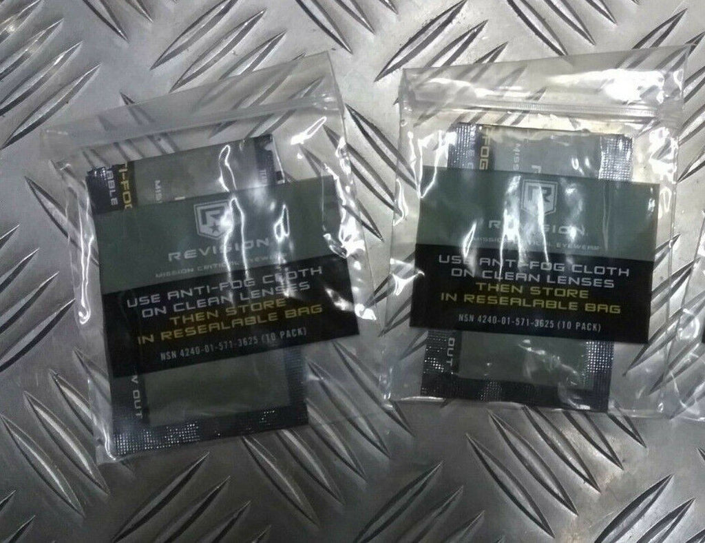 Genuine British Forces Reusable Revision Anti Fog Cloth Anti-Fog Wipes NEW x 2