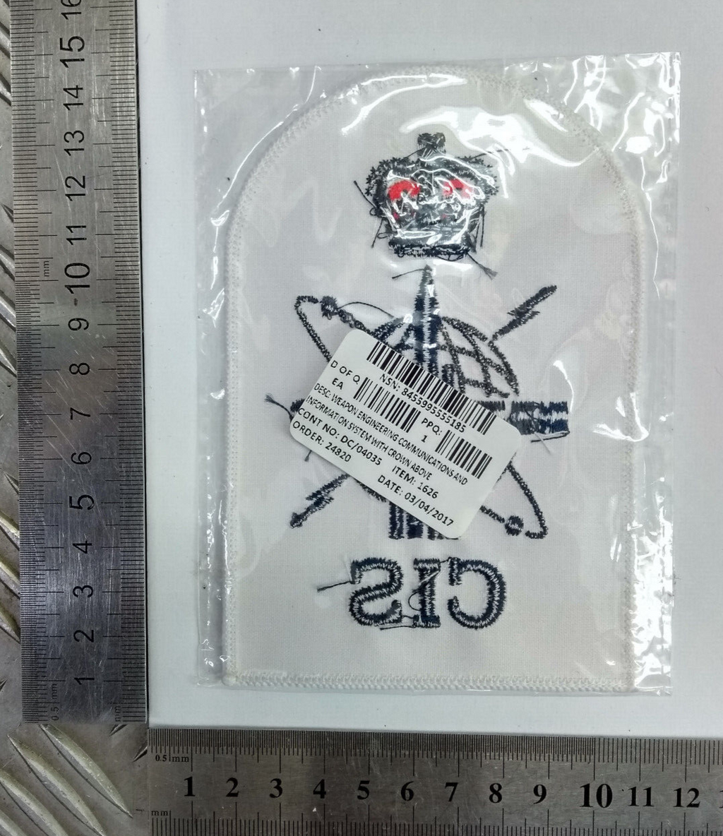 Royal Navy CIS Petty Officer Blue & White Qualification Patch
