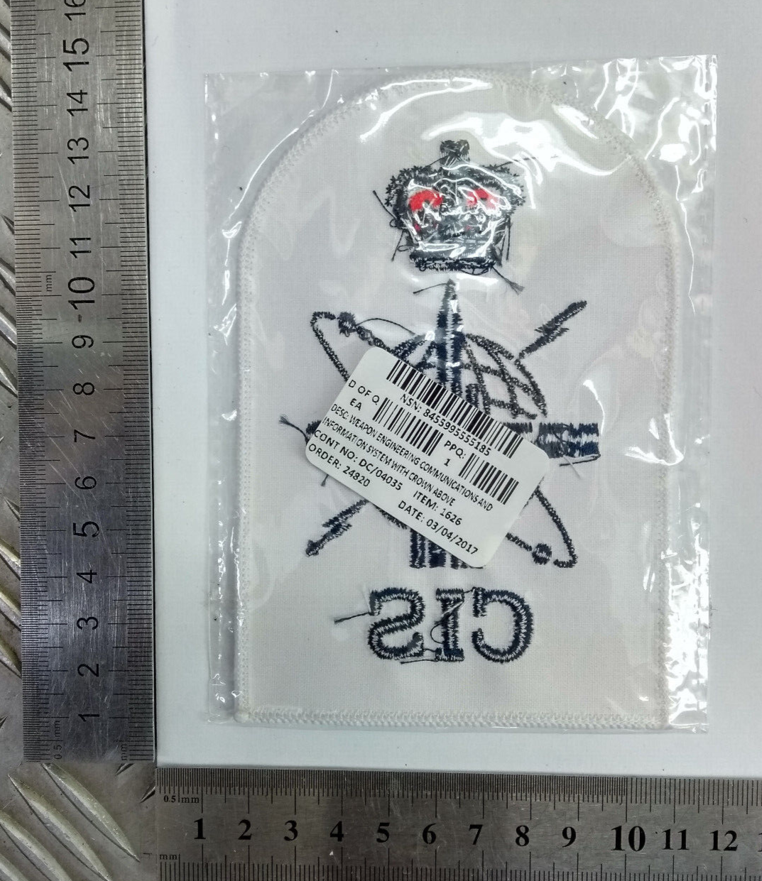 Royal Navy CIS Petty Officer Blue & White Qualification Patch