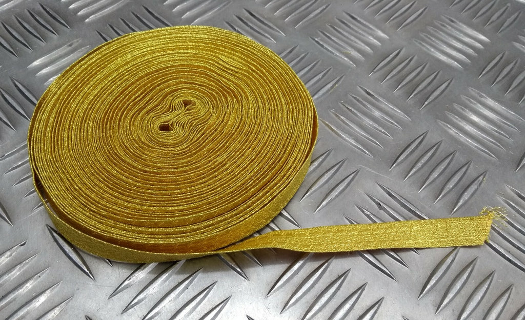 Genuine British Made Issue 12mm Gold Mylar Rank Lace Braided Tape RC9