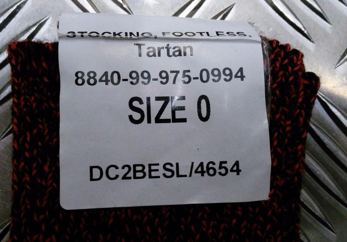RRS Kilt Hose British Army Pattern Tartan Triple Dice Footless Stockings Size 0