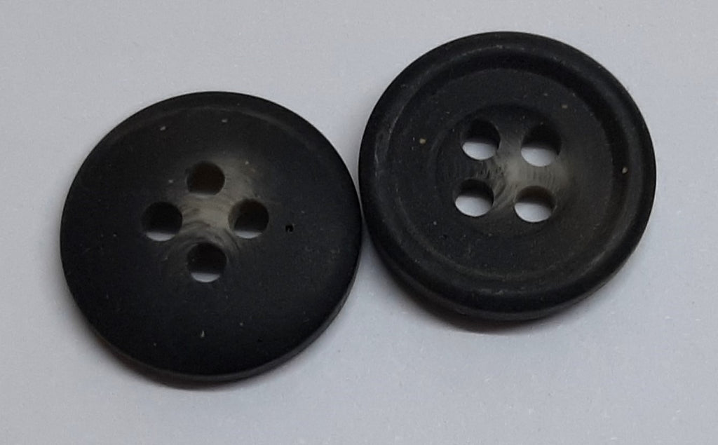 EX Army Buttons Old Stock British Made Mottled Grey 4 Hole Size 23L / 15mm