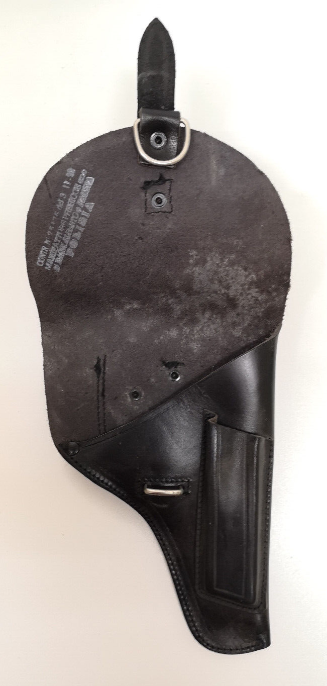 Italian Black Leather Holster 90's for Walter PP Bretta & Smaller