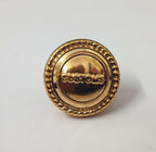 Genuine Gold Looped Back Officers Rope Edged 15mm Buttons V1476 X2