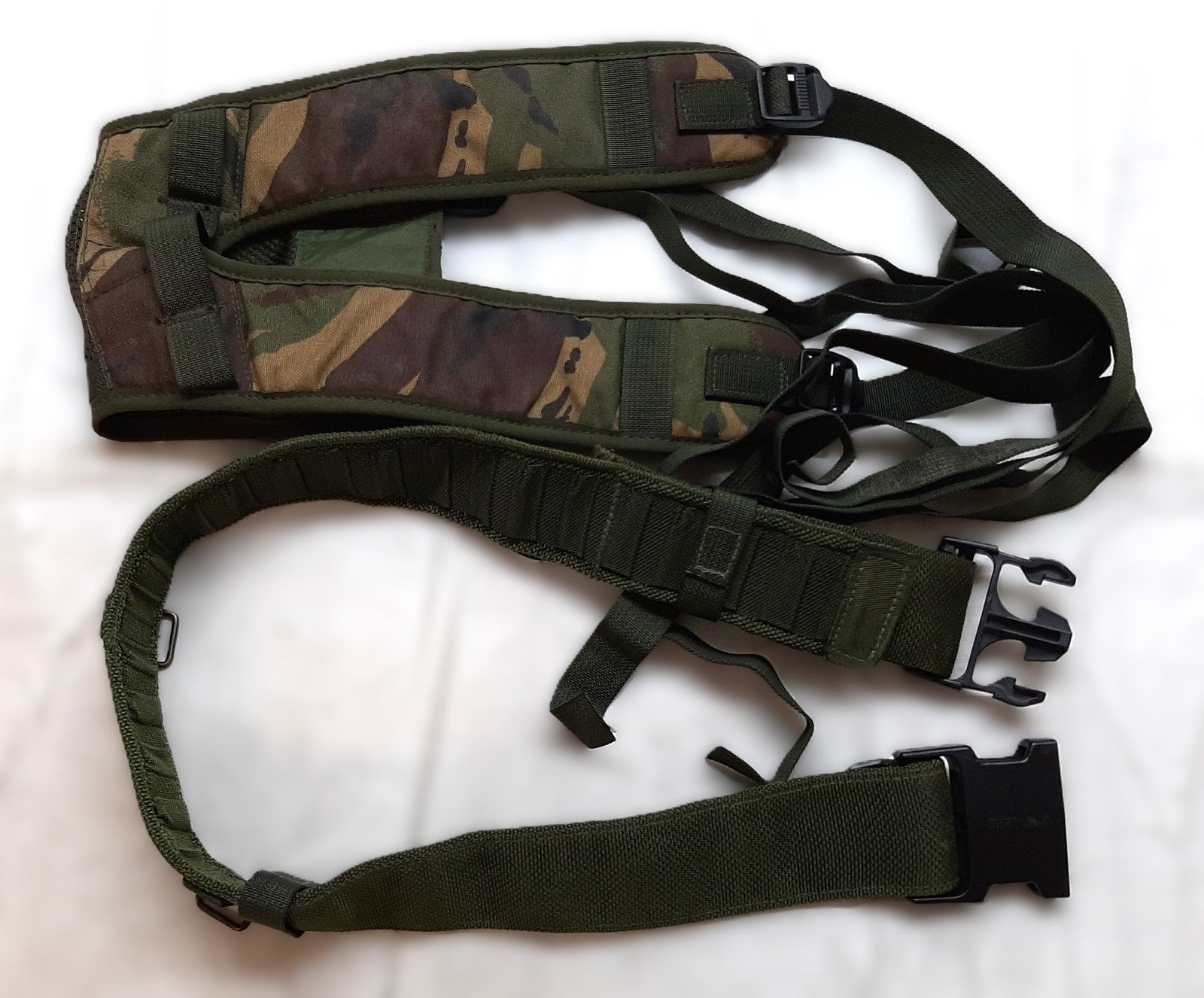 DPM Yoke & OD Green Waist Belt British Army Assault webbing Infrared Reflective